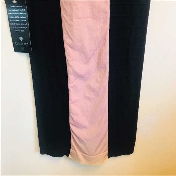 Bebe Mix Media Bandage Bodycon Dress Black Size PS - Picture 7 of 9